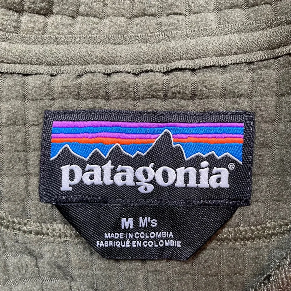 Patagonia Mens R1 Regulator Quarter Zip Fleece Pullover Olive Green Medium